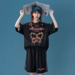 (image for) Neutral style 2023 summer Harajuku style oversize cartoon sweet and waxy lazy style suit TZ8931P65